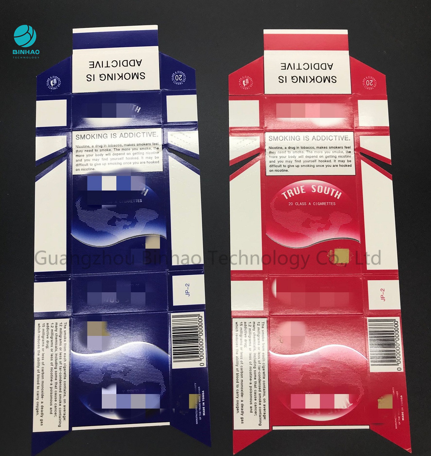 Cig gói đầy đủ gói thuốc lá trường hợp áp dụng in offset in hai màu thiết kế