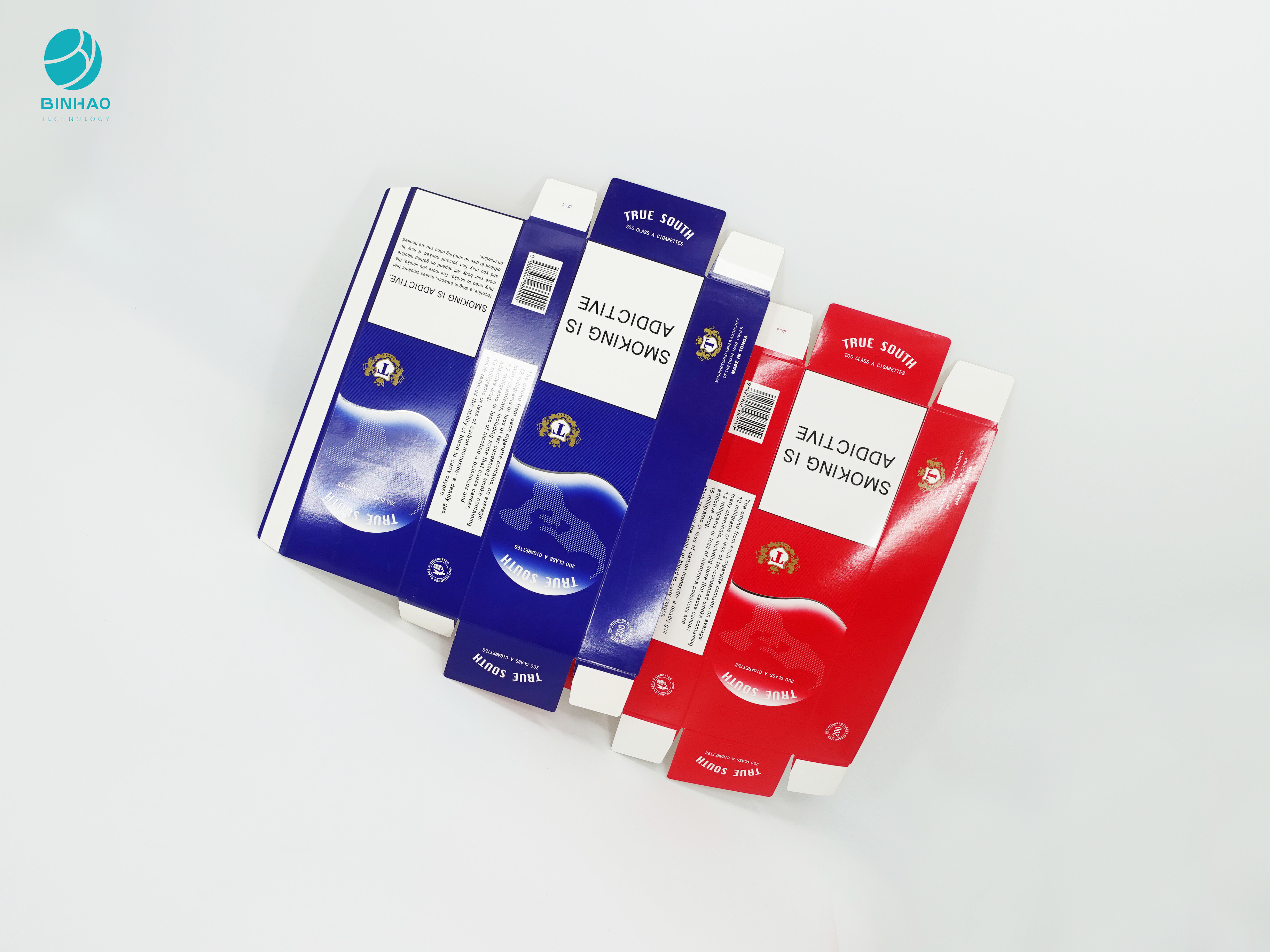 Blue Red Series Design Hộp bìa cứng bền dùng một lần cho gói thuốc lá